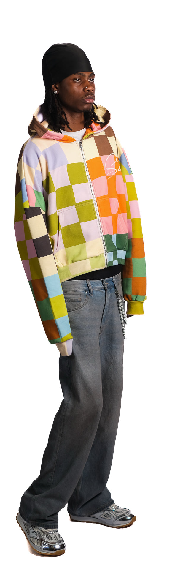 CHECKERBOARD ZIP-UP